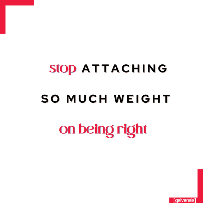it sucks to want to be always right..