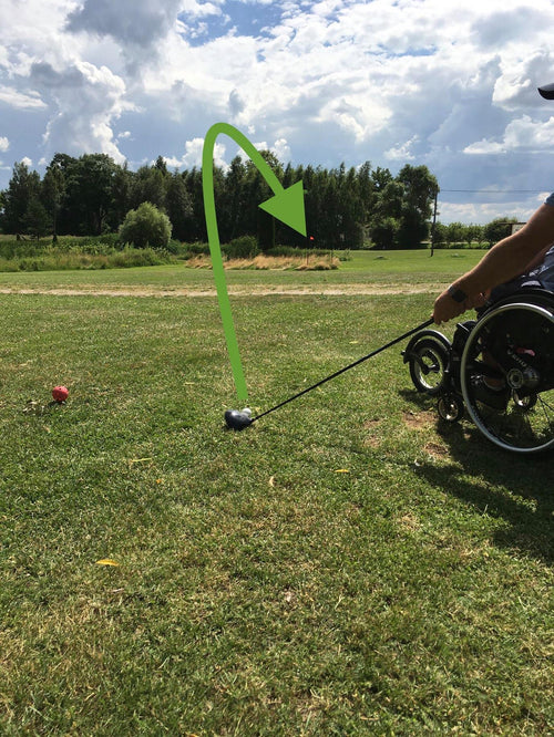 wheelchair adaptive golf shot trajectory Tukums golf club